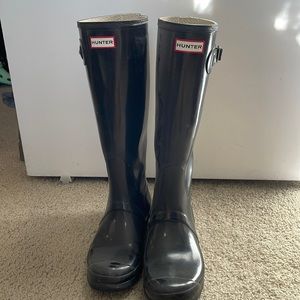 HUNTER tall black rainboots